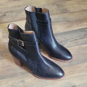 Jack Rogers Black Ankle Boots with Buckle